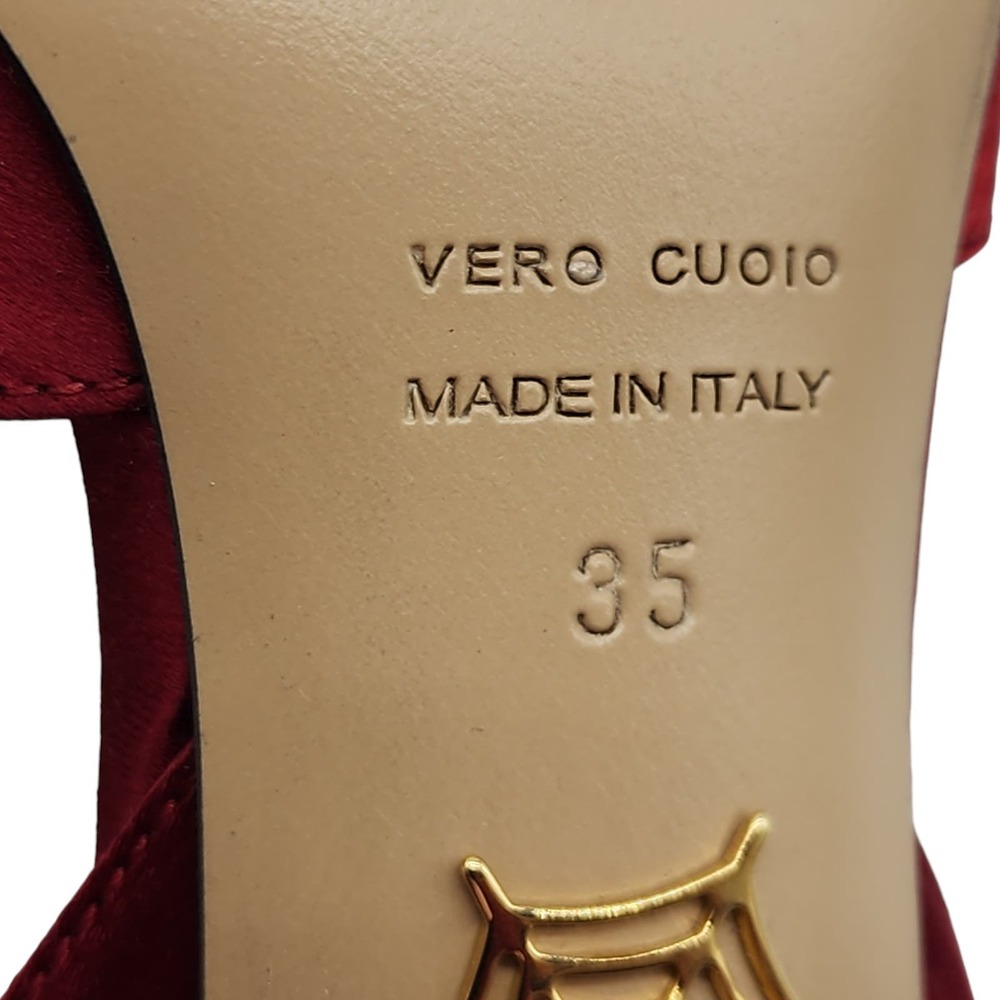 Charlotte Olympia Wallace Bow-Back Satin Evening Sandal | Red | NWOB $825 35 - Picture 5 of 6